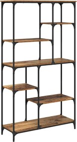 vidaXL Raft pentru cărți Lemn vechi 99 x 35,5 x 176 cm Lemn compozit