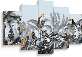 Tablou - Animale în pădurea tropicală (150x105 cm)