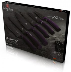 Set cutite otel inoxidabil (6 piese) Purple Eclipse Collection Berlinger Haus BH 2559