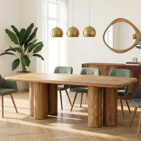 Masa sufragerie ART DECO 240cm lemn masiv de mango natural