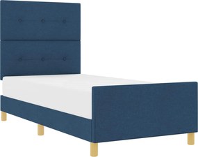 vidaXL Cadru de pat cu headboard albastru 80 x 200 cm țesătură