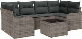 vidaXL Set de canapele pentru grădină Gri 55 x 55 x 37 cm poliratan