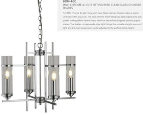 Candelabru elegant design modern Milo 4L 3094-4CC SRT