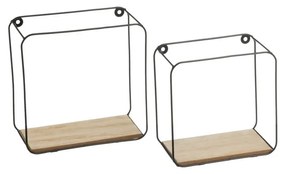 Rafturi negru-natural 2 buc. 21 cm – Casa Selección