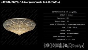 Plafoniera XXXL cristal Bohemia L15 501/110/3; F 3 floor