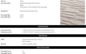 Covor design LUX tesut manual Sestri 300x400