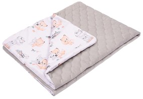 Paturica matlasata cu doua fete 100x75 cm Kidizi Velvet Best Friends