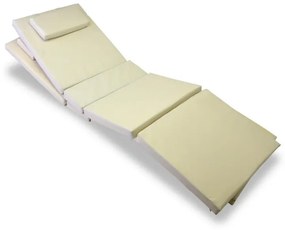 DIVERO Set de tapițerie pentru șezlong Garth, crem, 2 buc.