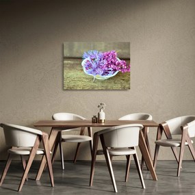 Tablou pe sticlă cu decorațiune din lavanda (70x50 cm)