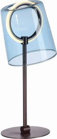 Veioza moderna LED 2700K, sticla, albastru, Zula