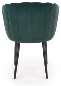 Scaun de bucaterie Bernita, verde/negru