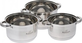 Set oale Bohmann BH 06-275, 6 piese, 2,9 / 3,9 / 5,1 litri, Inductie, Otel inoxidabil