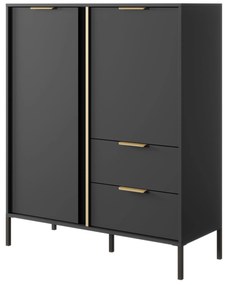 Comodă Lyran 2D2S (antracit + Auriu). 1071353