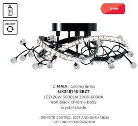 Lustra aplicata LED CCT si telecomanda Maia