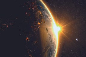 Fototapet strălucirea Pământului