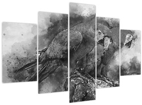 Tablou - Acuarelă papagali (150x105 cm)