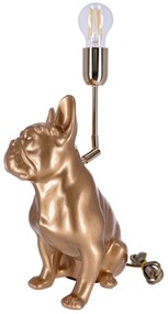 Lampa ceramica Bulldog auriu h 35 cm