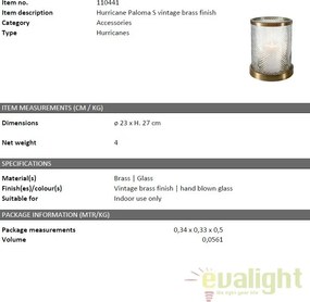 Suport lumanare design LUX Paloma S 110441 HZ