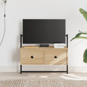 vidaXL Dulap TV montat pe perete, stejar sonoma, 60,5x30x51 cm, lemn