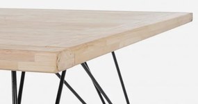 Masa dining pentru 6 persoane crem din lemn de Cauciuc, 160 cm, District Bizzotto