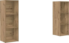 vidaXL Set comodă TV Pe perete 2 pcs Stejar Artizanal 107 x 35 x 37 cm