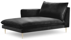 Sezlong tapitat Vienna velvet/picioare gold – L170 x l110 x h95