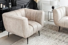Fotoliu design elegant Noblesse, sampanie