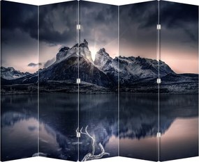 Paravan lacul - Munte (210x170 cm)