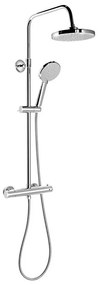 Set de duș cu baterie termostatică Aqualine LIGA crom lucios