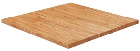 343031 vidaXL Blat masă pătrat maro deschis 70x70x2,5 cm lemn stejar tratat