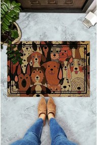 Covoras CANE CARINO, 40x60 cm, forma dreptunghiulara, PVC, maro