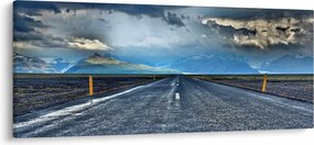 Tablou cu drum în furtună (120x50 cm)