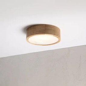 Plafonieră pentru baie LINARO, 2x E27/15W/230V, IP54, finisaj stejar, diametru 27 cm
