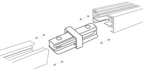 Spot pentru sistem de șină Zuma Line 3015 REFLEKTOR 6xGU10/10W/230V