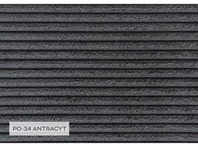 Colțar gri antracit extensibil cu tapițerie din catifea reiată (cu colț variabil) Brave Dave – Miuform