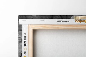 Tablou copacul de acuarelă înflorit în design alb-negru