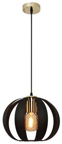 Lustră pe cablu NEWTON 1xE27/15W/230V neagră/aurie