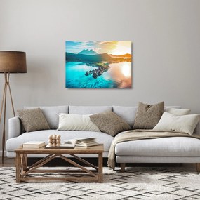 Tablou pe sticlă - Bora Bora (70x50 cm)