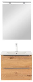 Mobilier complet de baie Vario Trim 60, stejar alb