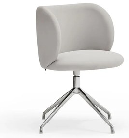 Scaun de sufragerie gri deschis tapițat Mogi – Teulat