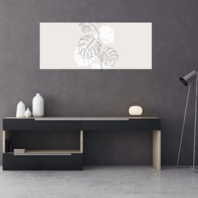 Tablou - Linia de artă monstera N⁰3 (120x50 cm)