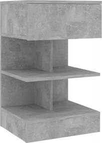 vidaXL Noptieră, gri beton, 40x35x65 cm, PAL