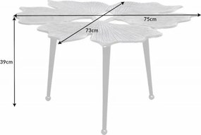 Masuta cu aspect deosebit Ginkgo Leafs 75cm, argintiu