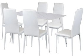 Jenna 6+1 set de sufragerie alb