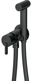 Baterie bideu incastrata cu para de dus culoare neagra Deante Silia Negru