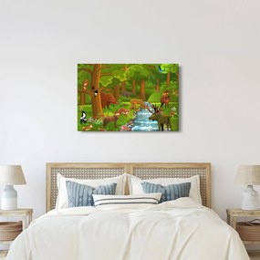 Tablou pentru copii cu animale (90x60 cm)