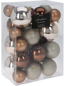 Set ornamente de Crăciun Fawless 26 buc., maro