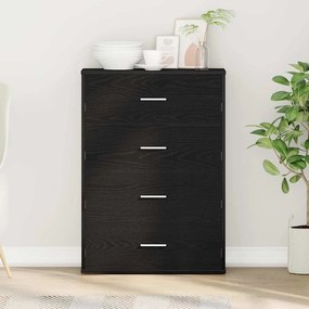 vidaXL Bufet cu sertar Stejar negru 60 x 31 x 84 cm PAL