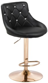 HC931W Scaun Negru cu Bază Aurie
