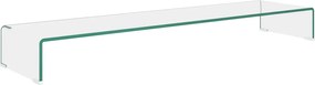 vidaXL Stand TV/Suport monitor sticlă transparentă 120x30x13 cm
